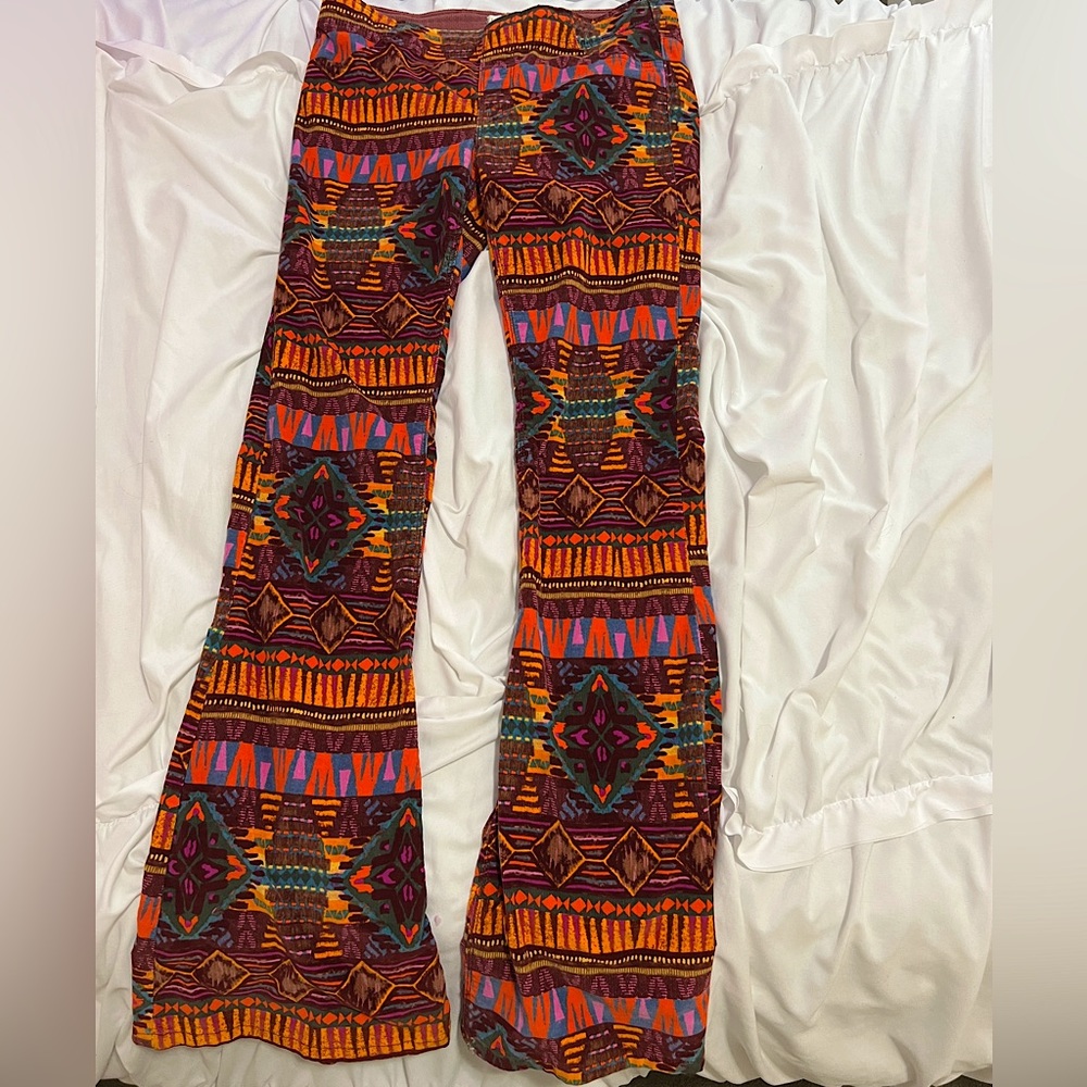 Free People Penny Pull On Aztec Flare Pants